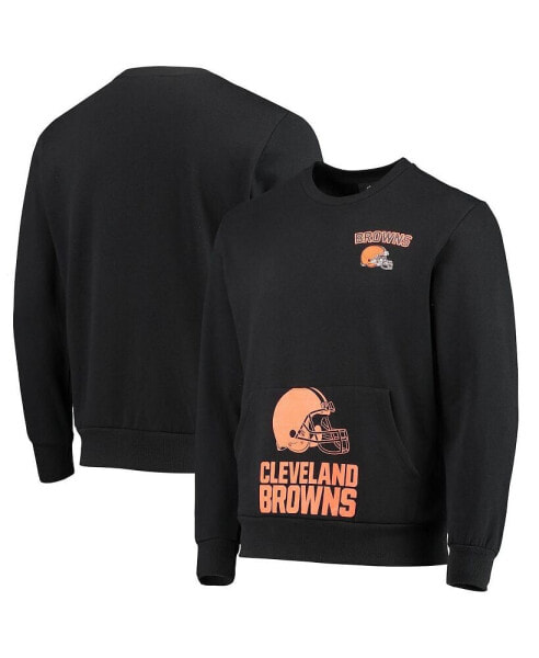 Men's Black Cleveland Browns Pocket Pullover Sweater
