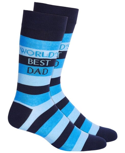 Men's 'World's Best Dad' Crew Socks, Created for Macy's