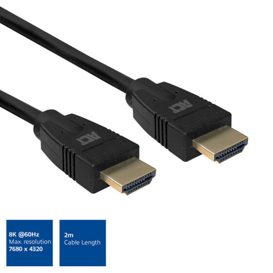 ACT AC3810 - 2 m - HDMI Type A (Standard) - HDMI Type A (Standard) - 48 Gbit/s - Black