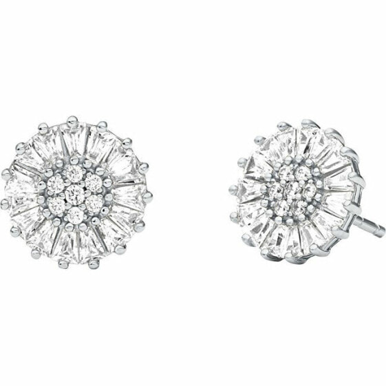 Charming silver earrings with zircons MKC1633AN040