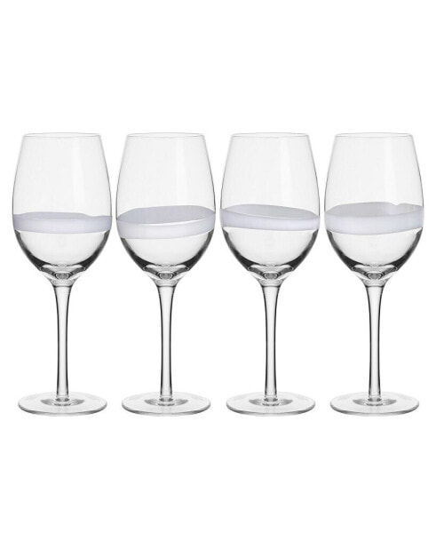Organic Band 14.5-oz White Wine Glasses 4-Piece Set