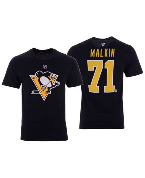 Men's Evgeni Malkin Pittsburgh Penguins Authentic Stack Name & Number T-Shirt