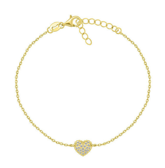 Romantic gilded bracelet with heart BR11AY