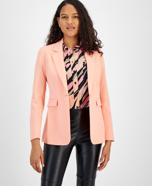 Women's Notched-Collar Single-Button Jacket, Created for Macy's