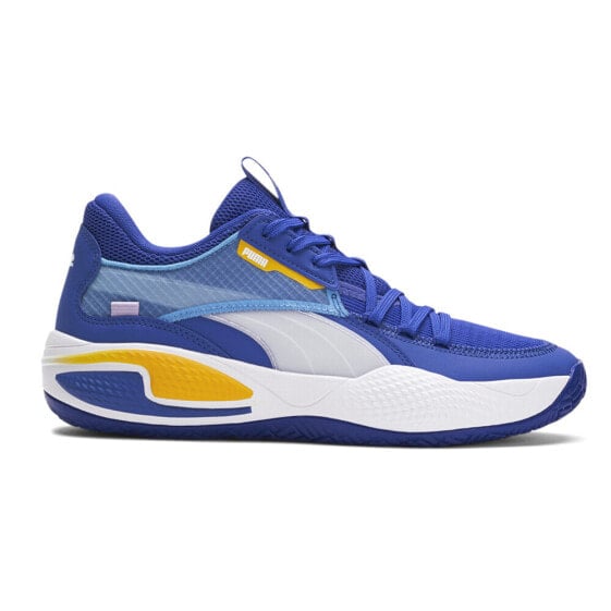 Puma Court Rider Basketball Mens Blue Sneakers Athletic Shoes 19506401