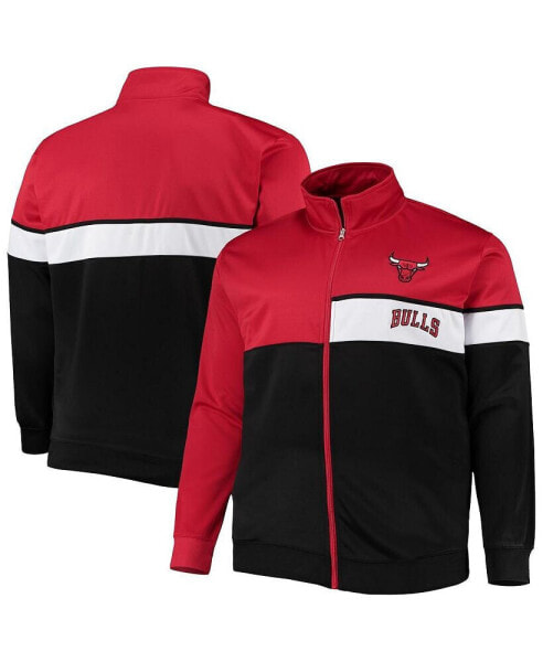 Тренировочная куртка Profile мужская Big and Tall Chicago Bulls красно-черная