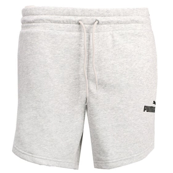 Puma Essentials 5 Inch High Waist Shorts Womens Grey Casual Athletic Bottoms 676