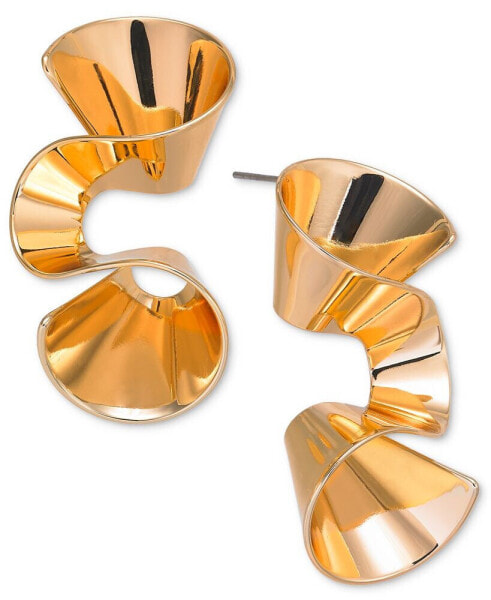 Gold-Tone Folded Drop Earrings, Created for Macy's
