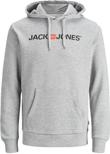 Regular Fit men´s sweatshirt JJECORP 12137054 Light Grey Melange REG FIT - MELANGE