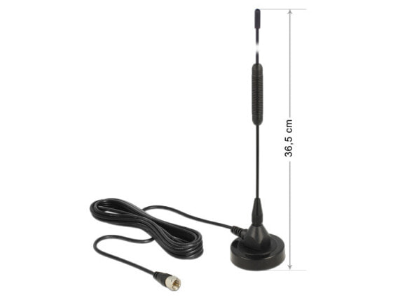 Delock 12412 - 0.174 - 0.24 GHz - 50 ? - Omni-directional antenna - F-type - 2.0:1 - 2 m