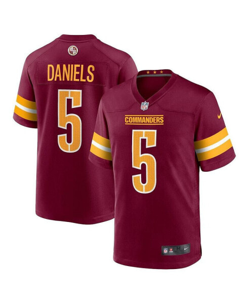 Men's Jayden Daniels Burgundy Washington Commanders 2024 NFL Draft First Round Pick Player Game Jersey