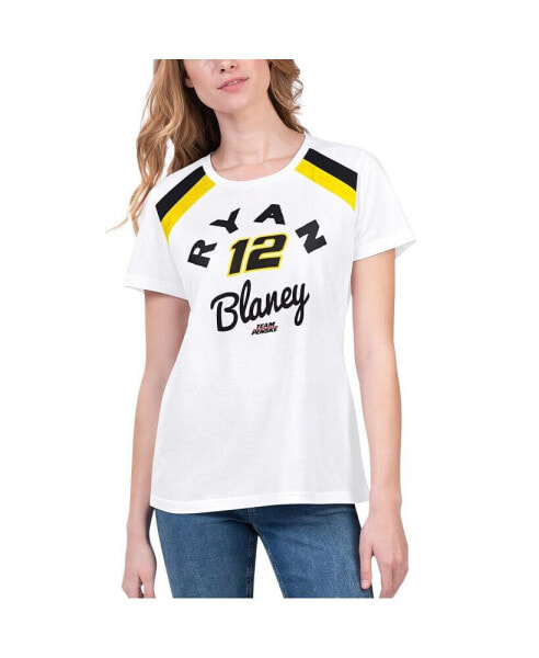 Women's White Ryan Blaney Score T-shirt