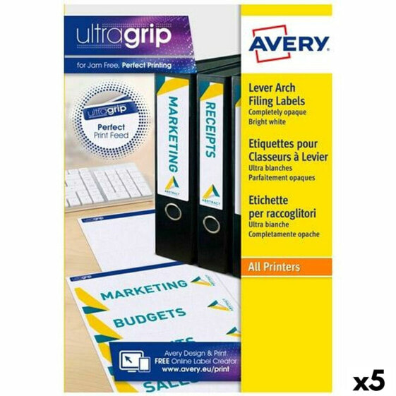 Этикетки для принтера Avery L4761 Белый 25 Листья 192 x 61 мм (5 штук)