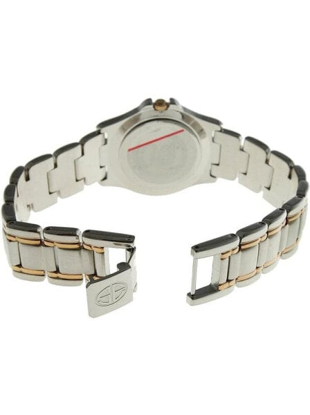 Women's Bracelet Watch with Two Tone 23K Gold Plated & Silver Sport Bezel