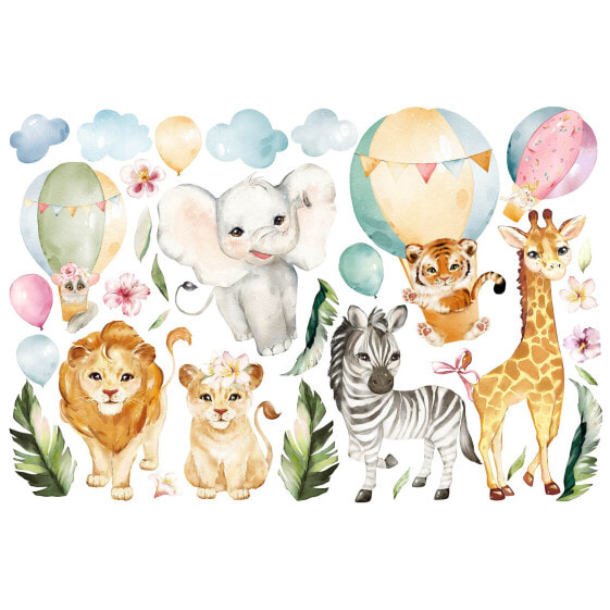 Wandtattoo - Aquarell Safari Ballon Set