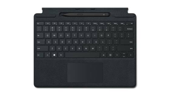 Surface Typecover Alcantara with pen storage/ With pen Black Pro 8 & X & 9 - QWERTY - English - Touchpad - - Surface Pro 8 Surface Pro X - Black