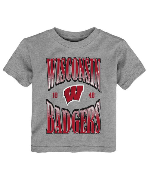Toddler Boys and Girls Heather Gray Wisconsin Badgers Top Class T-shirt