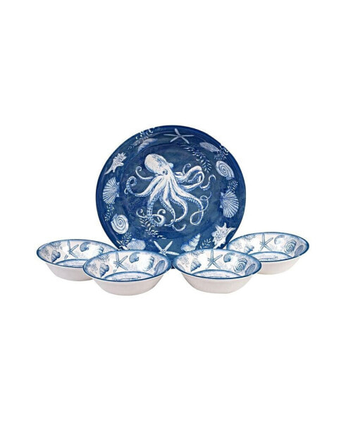 Oceanic Melamine 5-Pc. Salad/Serving Set