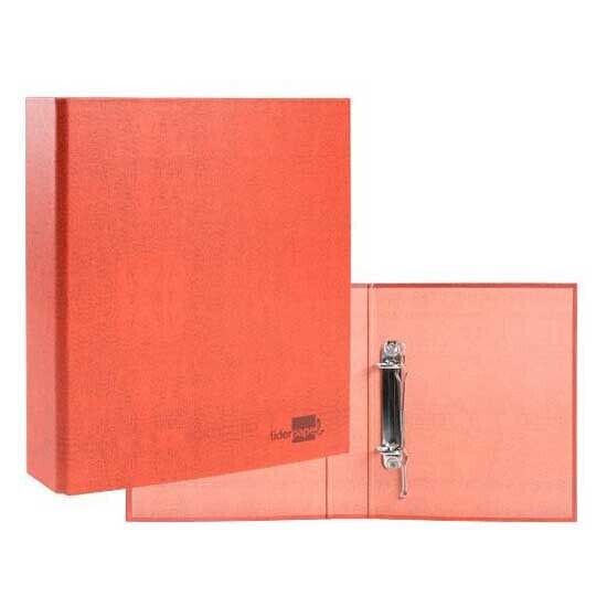 LIDERPAPEL 2 ring binder 25 mm mixed folio cardboard leather lined plastic compressor