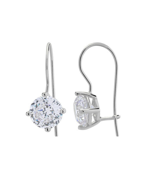 Silver-Plated Cubic Zirconia Drop Earrings