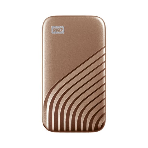 WD My Passport - 500 GB - USB Type-C - 3.2 Gen 2 (3.1 Gen 2) - 1050 MB/s - Password protection - Gold