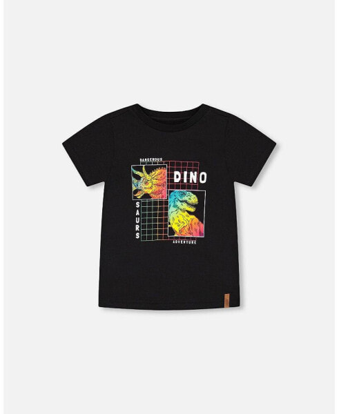 Boy T-Shirt Black Dinosaur Print - Child