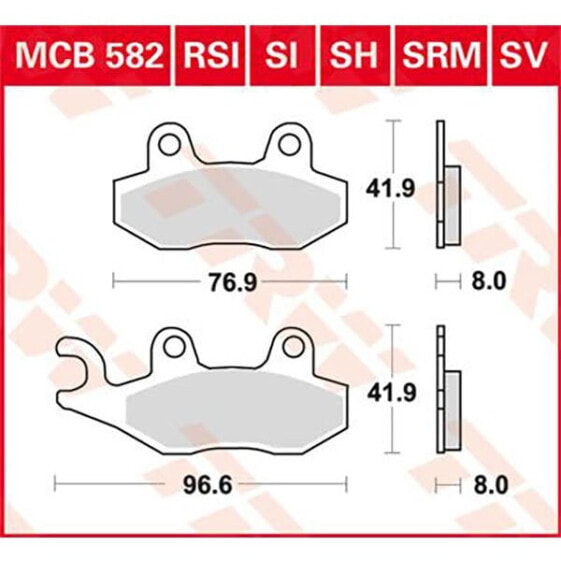 TRW Offroad Aeon Cobra 300 S 2X4 15 Sintered Rear Brake Pads