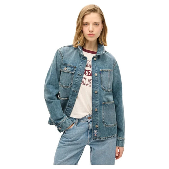 SUPERDRY Embroidered Denim Chore jacket