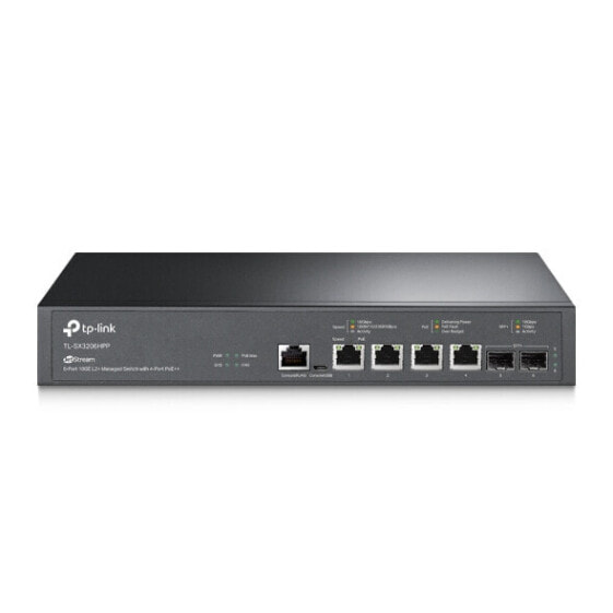 TP-LINK JetStream 6-Port 10GE L2+ Managed Switch with 4-Port PoE++ - Managed - L2+ - 10G Ethernet (100/1000/10000) - Power over Ethernet (PoE) - Rack mounting