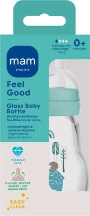 Babyflasche aus Glas Feel Good matt, mint, von Geburt an, 170 ml, 1 St