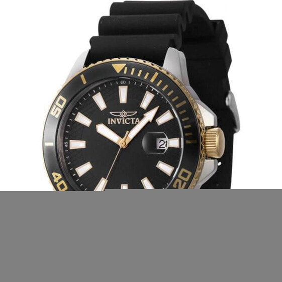 Invicta 46091 Pro Diver Quartz 3 Hand Black Dial Men Watch