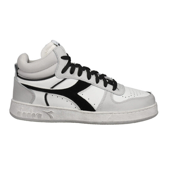 Diadora Magic Basket Demi Cut Icona High Top Mens Grey, White Sneakers Casual S