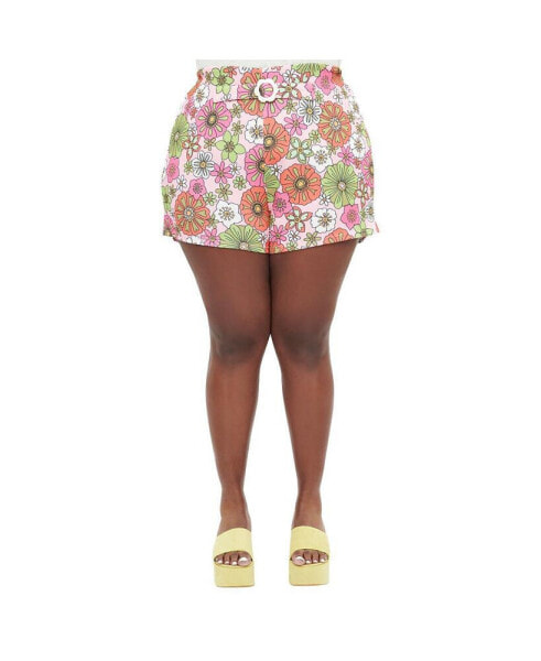 Plus Size 1960s Retro Shorts