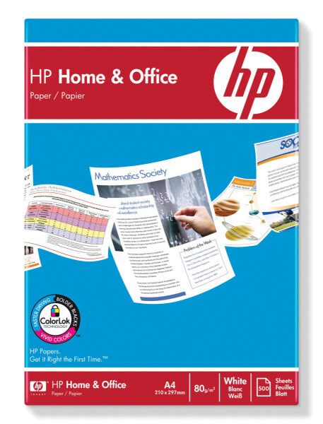 HP Home and Office Paper-500 sht/A4/210 x 297 mm - Inkjet printing - A4 (210x297 mm) - Matte - 500 sheets - 80 g/m² - White