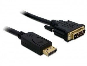 Delock Displayport > DVI 24+1 m/m 3m - 3 m - Displayport - DVI-D - Black - Male/Male