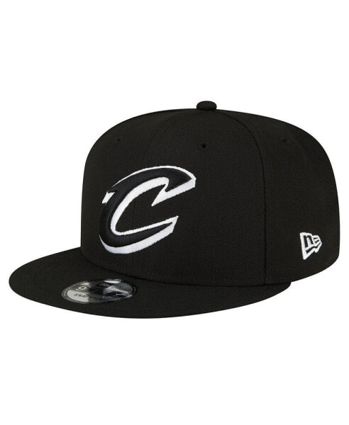 Men's Cleveland Cavaliers Black and White 9FIFTY Snapback Hat