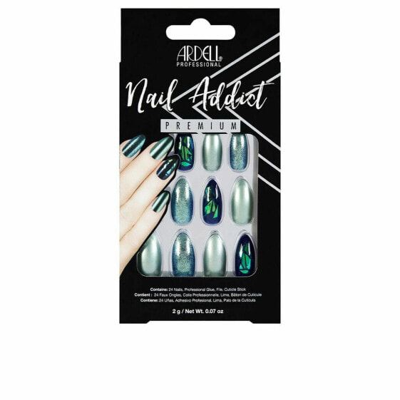 Искусственные ногти Ardell Nail Addict Зеленый Глиттер Хром (24 шт)