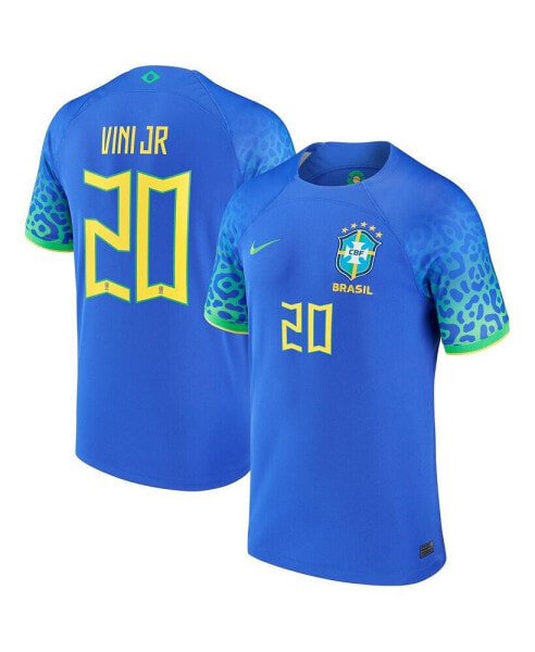 Men's Vinicius Junior Blue Brazil National Team 2022/23 Replica Away Jersey