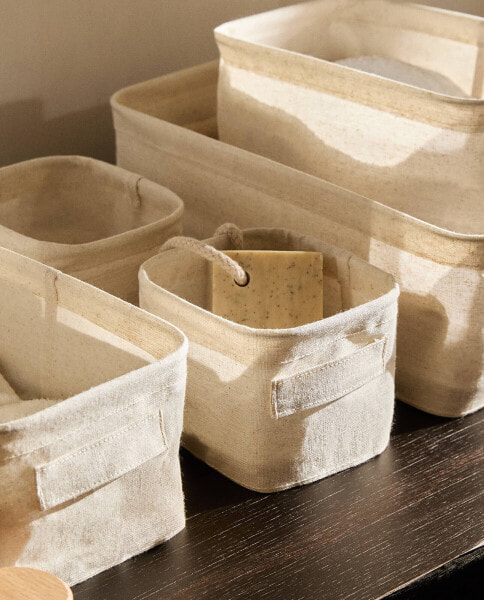 Linen organiser basket