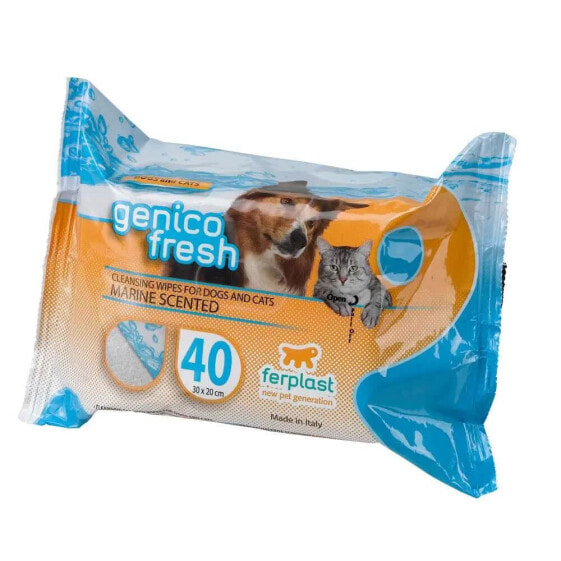 FERPLAST Genico Fresh Marine Pet Cleaning Wipes 40 Units