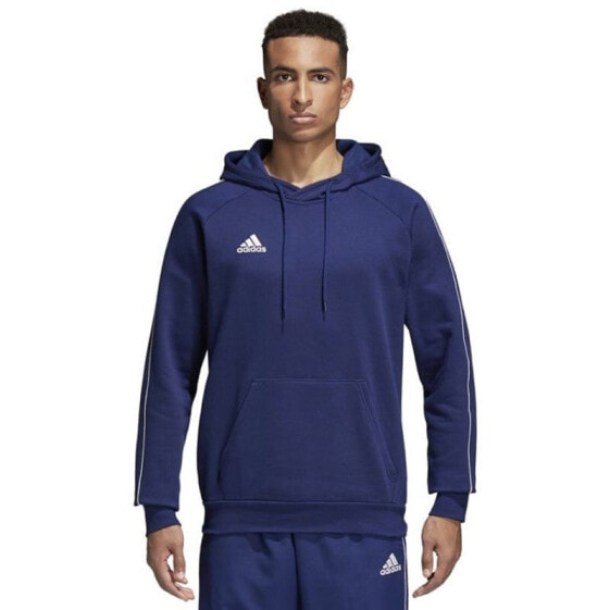 Мужское худи с капюшоном спортивное синее с логотипом Adidas Core18 Hoody M CV3332 football jersey