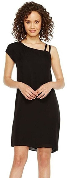Платье HEATHER Bette Asymmetrical Neck Shift черное размер Large