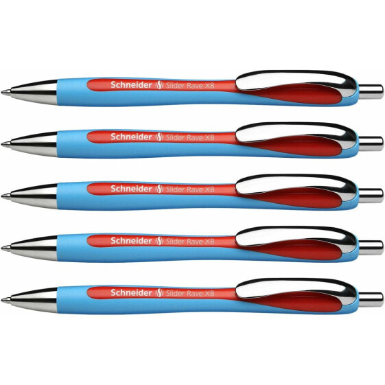 Ручка для школы SCHNEIDER Slider Rave XB Красная 5 штук