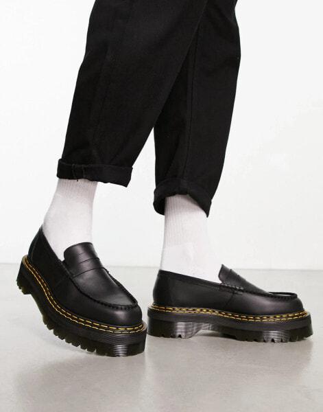 Dr Martens Penton quad ds loafers in black paris leather