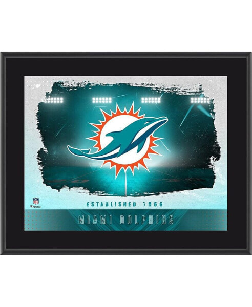 Miami Dolphins 10.5" x 13" Horizontal Team Logo Sublimated Plaque