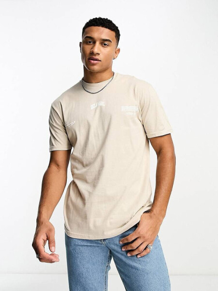 New Look Delaware print t-shirt in stone