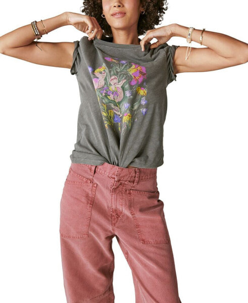 Women's Faded Neon Floral Classic T-Shirt