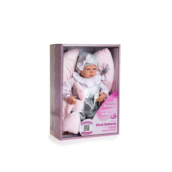Игрушка для детей Berjuan Кукла Reborn Серый Пето с мягкой игрушкой и 50 см подушкой
