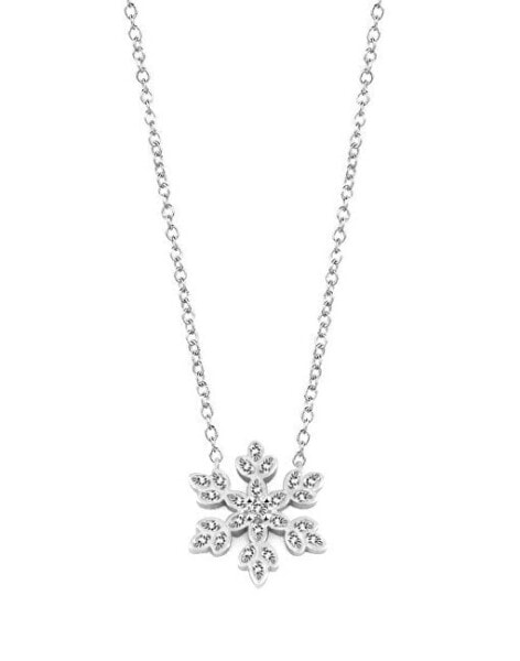 Playful silver necklace Snowflake AGS1334 / 47
