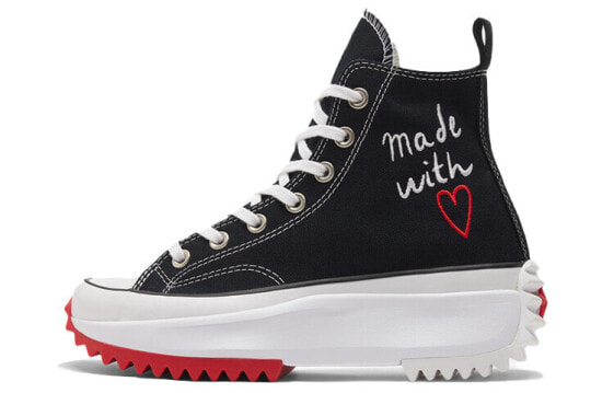 Кеды Converse Run Star Hike Hi Made With Love Valentines Day (2021) (Черно-белый)